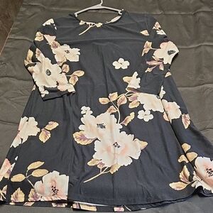 Bobbie Brooks Black Dress with Floral Accents
